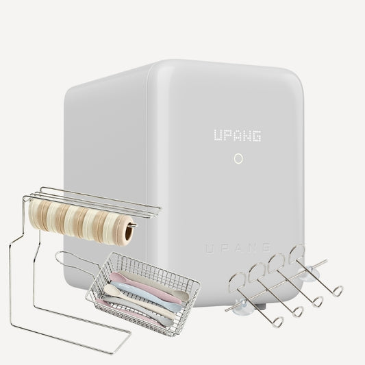 UPANG Signature2 Plus LED Baby Bottle Sterilizer (UP920A+) & Toothbrush Holder & Additional racks (Vertical + Horizontal) Set - Light Gray